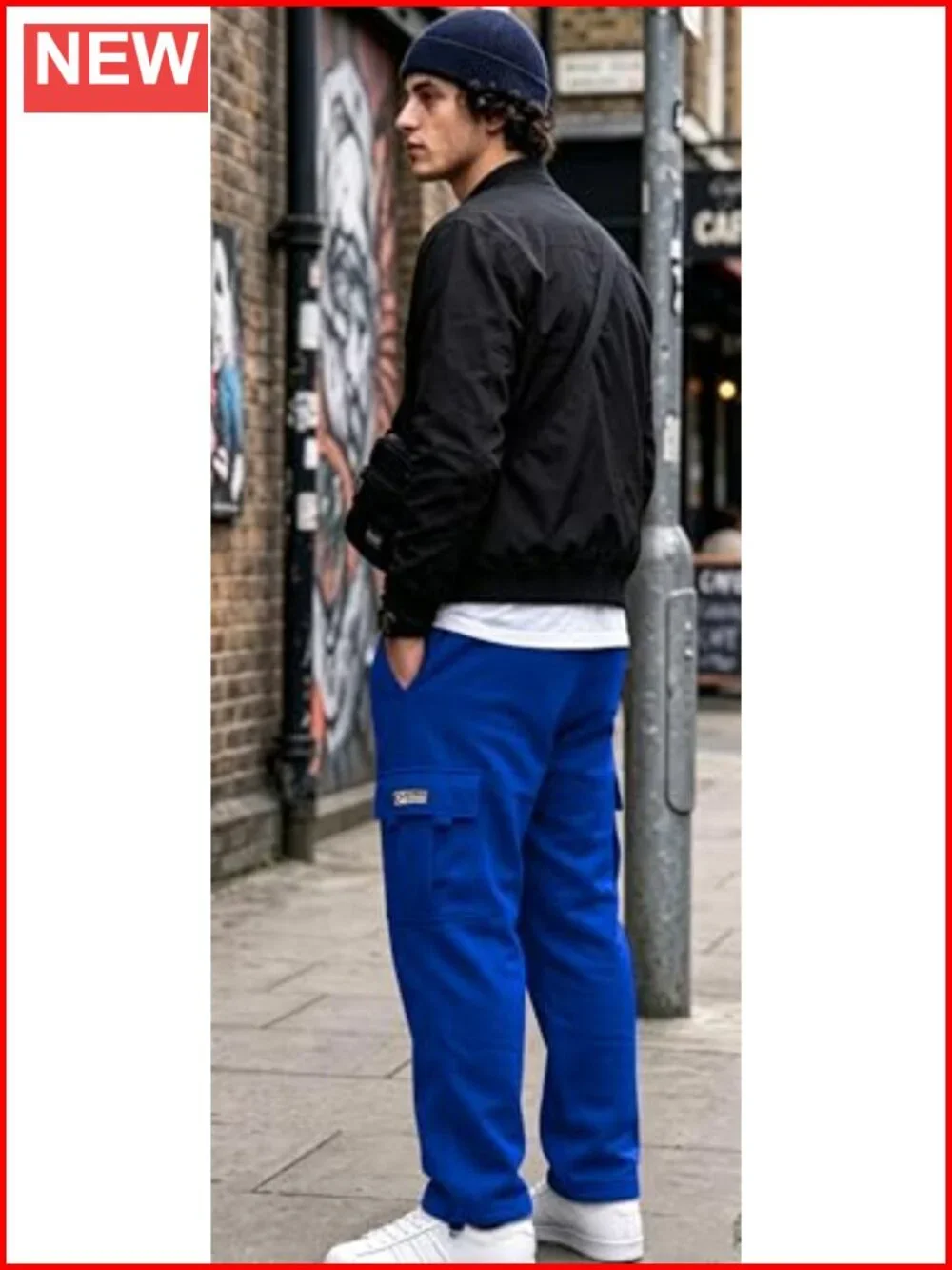Cargo Sweatpants Drawstring Hiking Joggers Athletic Cotton Blend Pants